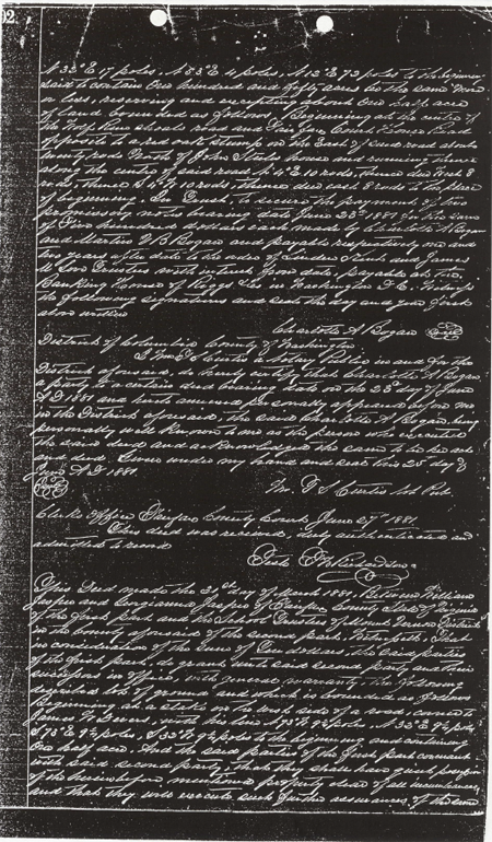 Deed - 1881 William and Georgiana deeded ½ acre to the Mount Vernon School District.  Laurel Grove School would be built on this land.